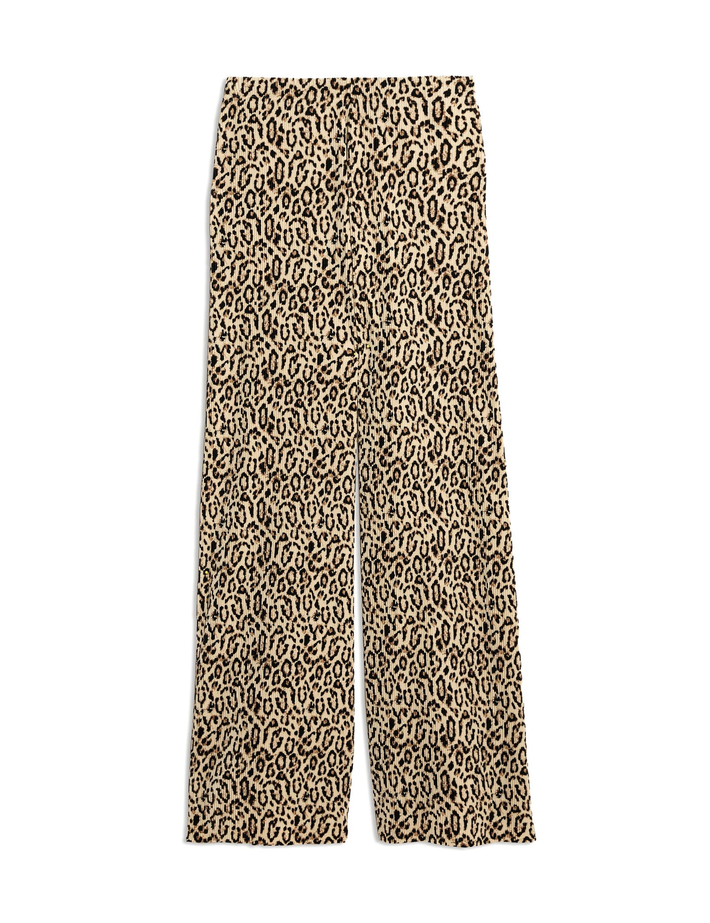 Leopar Desenli Wide Leg Pantolon