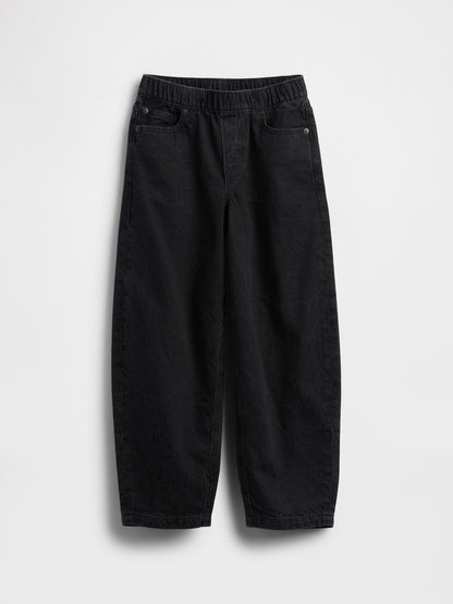Siyah Baggy Jean Pantolon