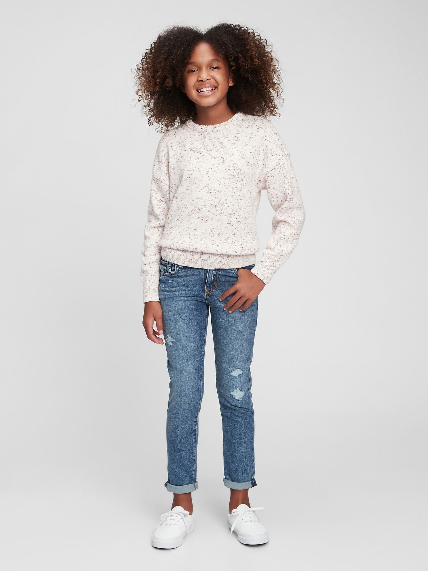 Mavi Distressed Girlfriend Washwell™ Jean Pantolon
