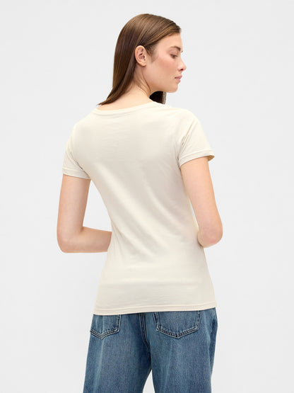 Bej Peanuts Gap Logo T-shirt