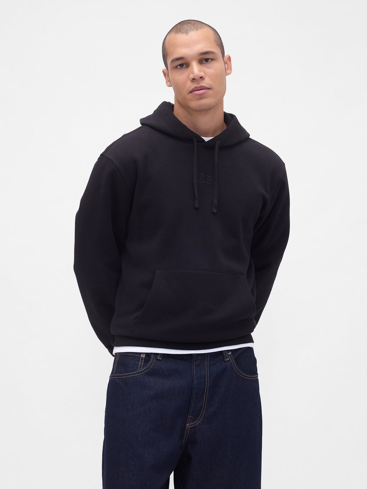 Siyah Relaxed Gap Mini-logo Sweatshirt