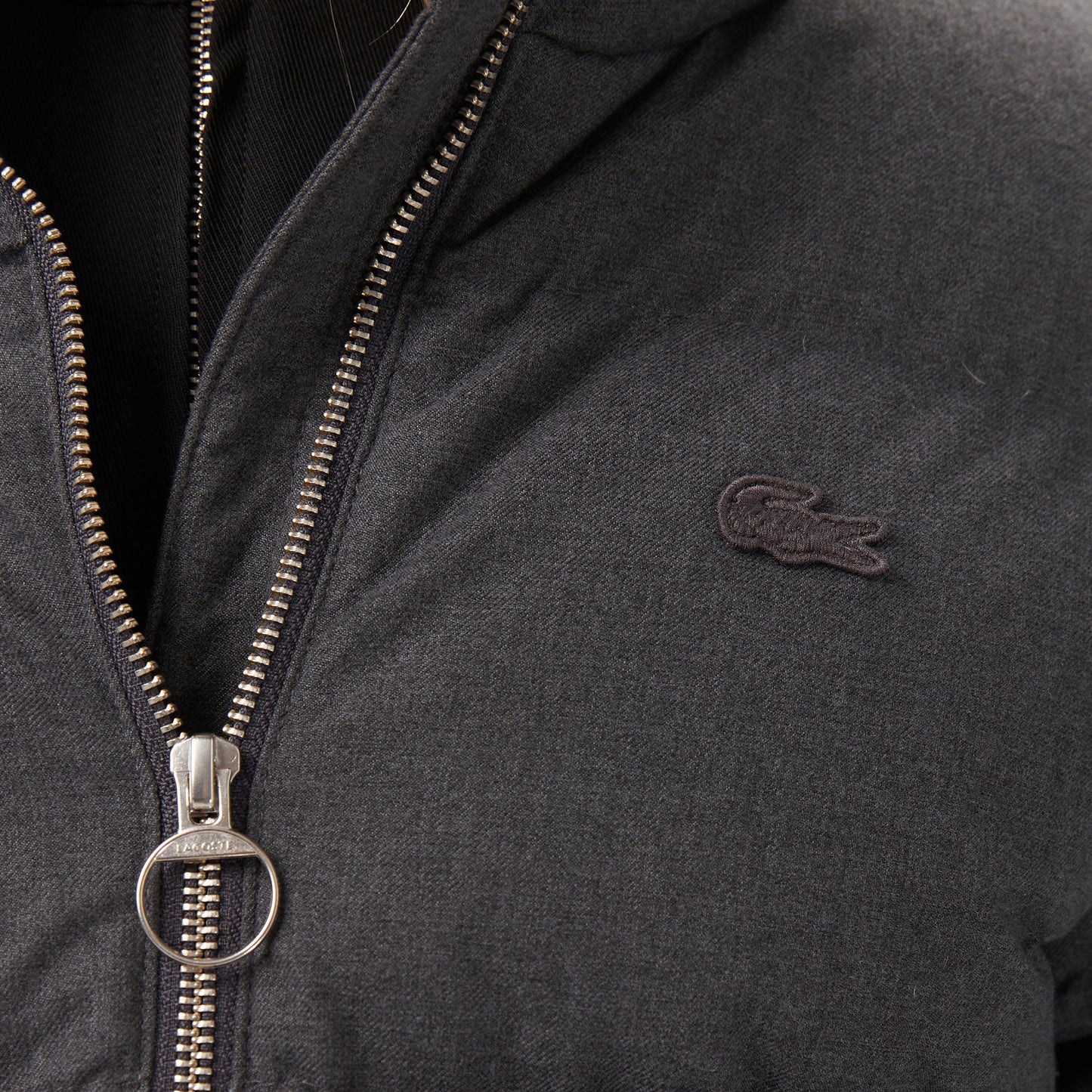 Lacoste Kadın Dik Yaka Koyu Gri Mont