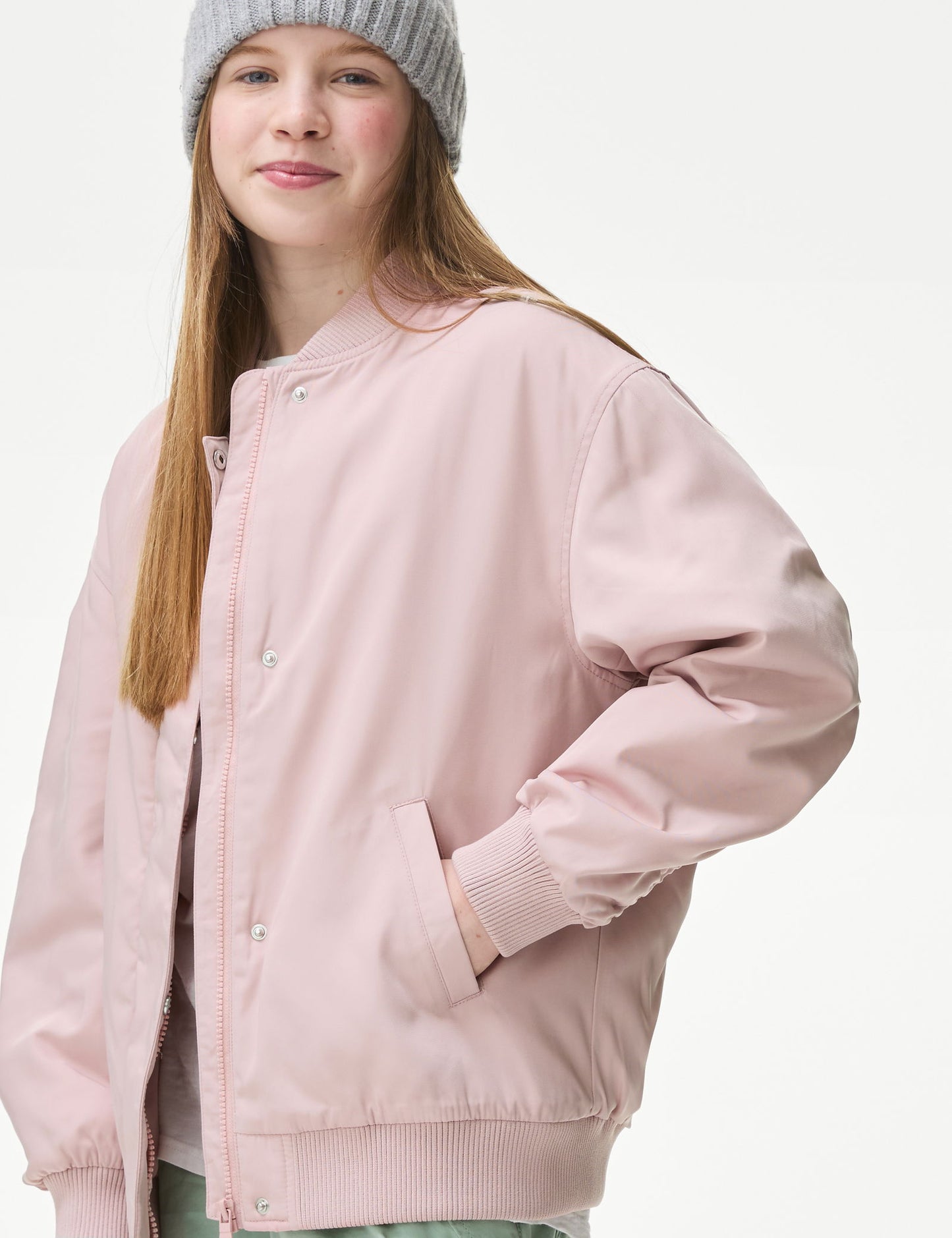 Regular Fit Saten Bomber Ceket (6-16 Yaş)
