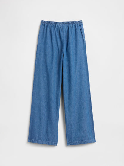 Mavi Pull-on Wide-leg Chambray Pantolon