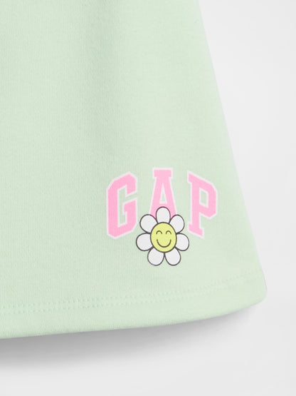 Açık Yeşil Pull-on Logo Şort Etek