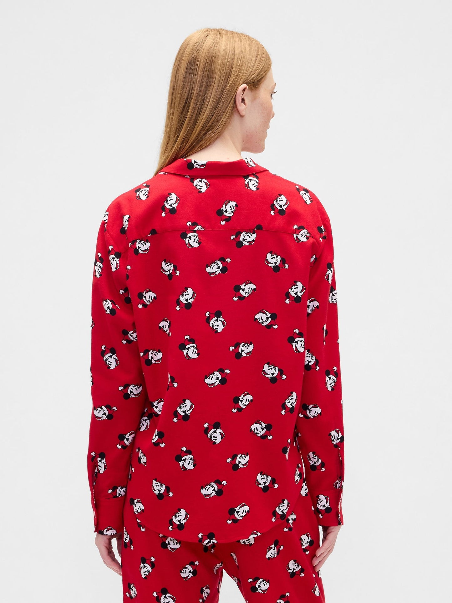 Kırmızı Gap × Disney Relaxed Flannel Pijama Üstü