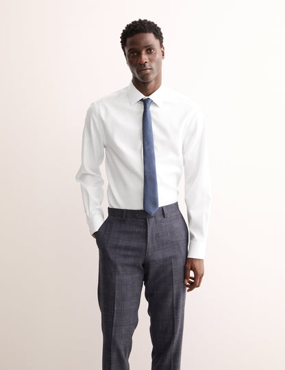 Tailored Fit Lüks Pamuklu Dokulu Gömlek
