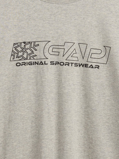 Gri 2-in-1 Grafik Logo T-shirt