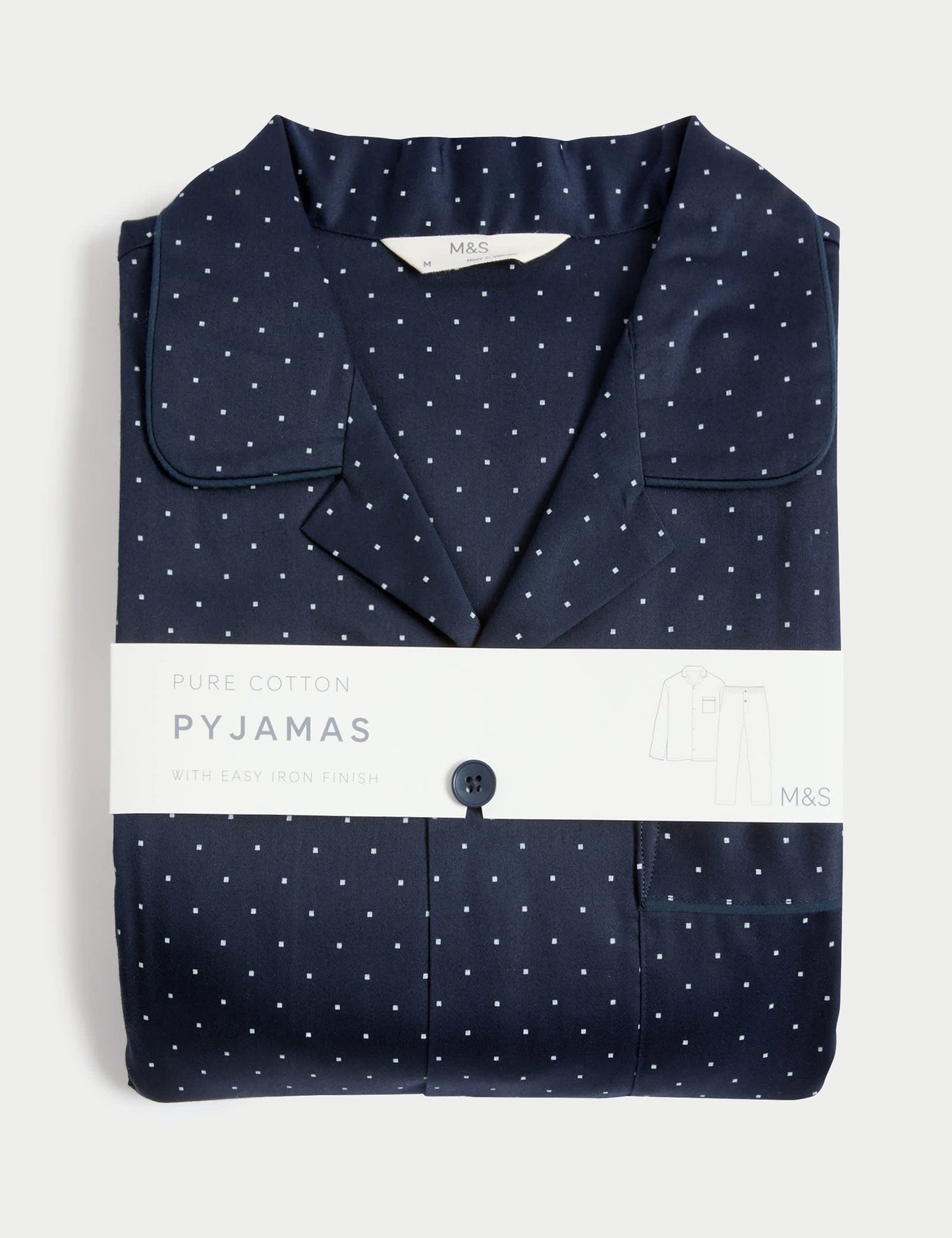 Saf Pamuklu Desenli Pijama Takımı