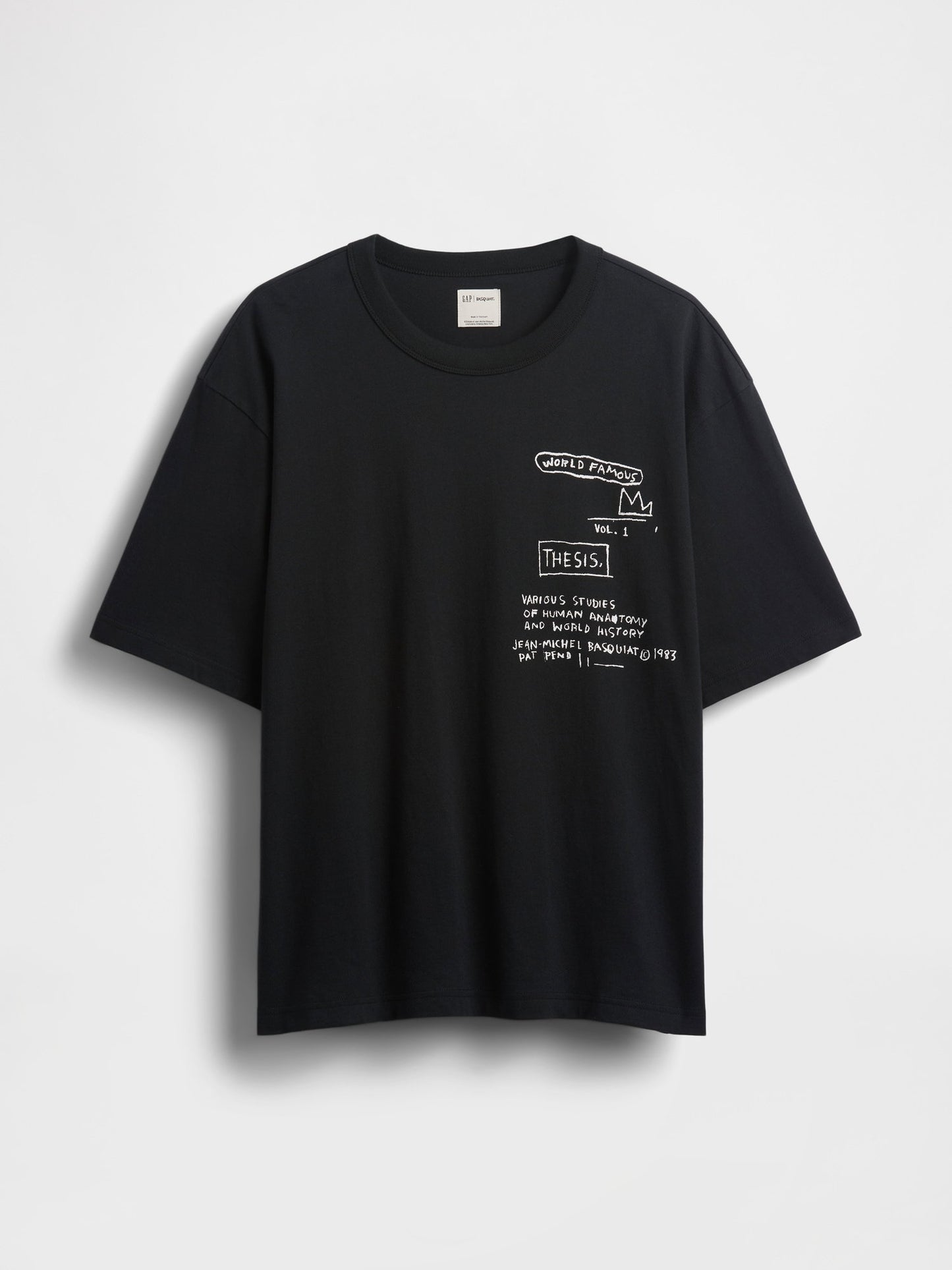 Siyah Jean-michel Basquiat Oversized T-shirt