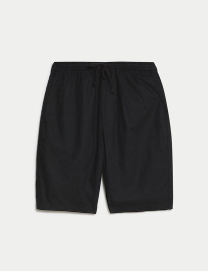 Regular Fit Keten Şort