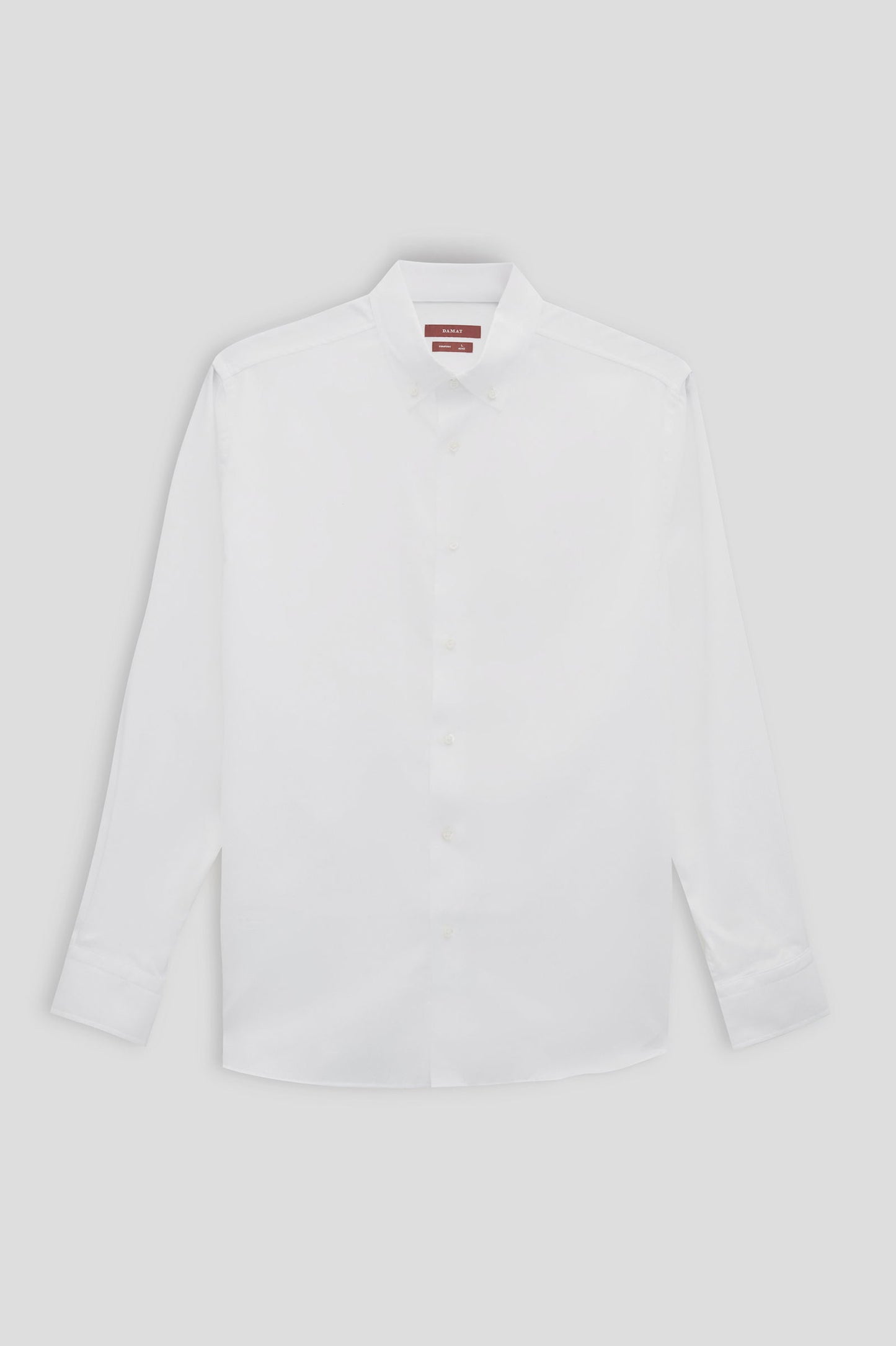 Damat Comfort Beyaz Armürlü %100 Pamuklu Gömlek
