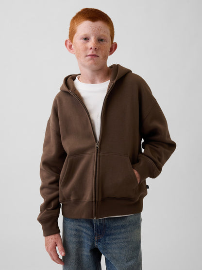 Kahverengi Vintagesoft Fermuarlı Sweatshirt
