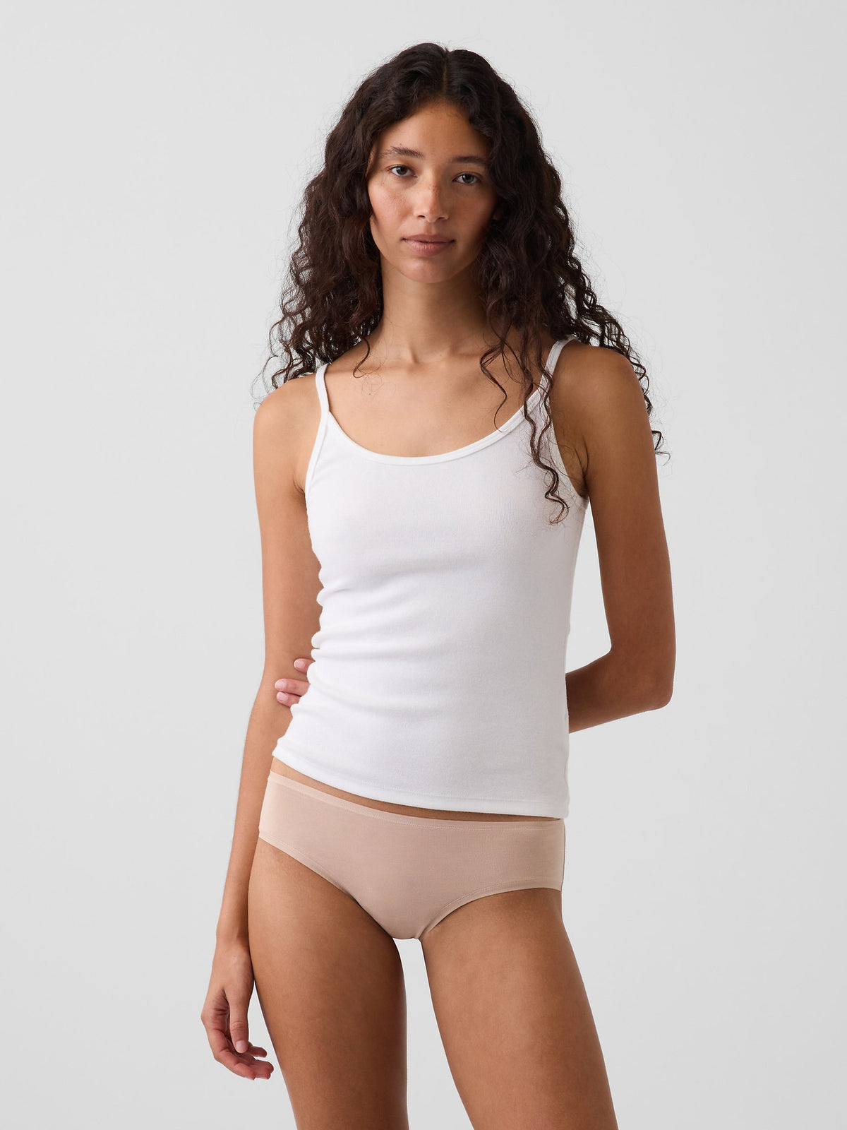 Bej Softmade Organik Stretch Pamuk Hipster Külot