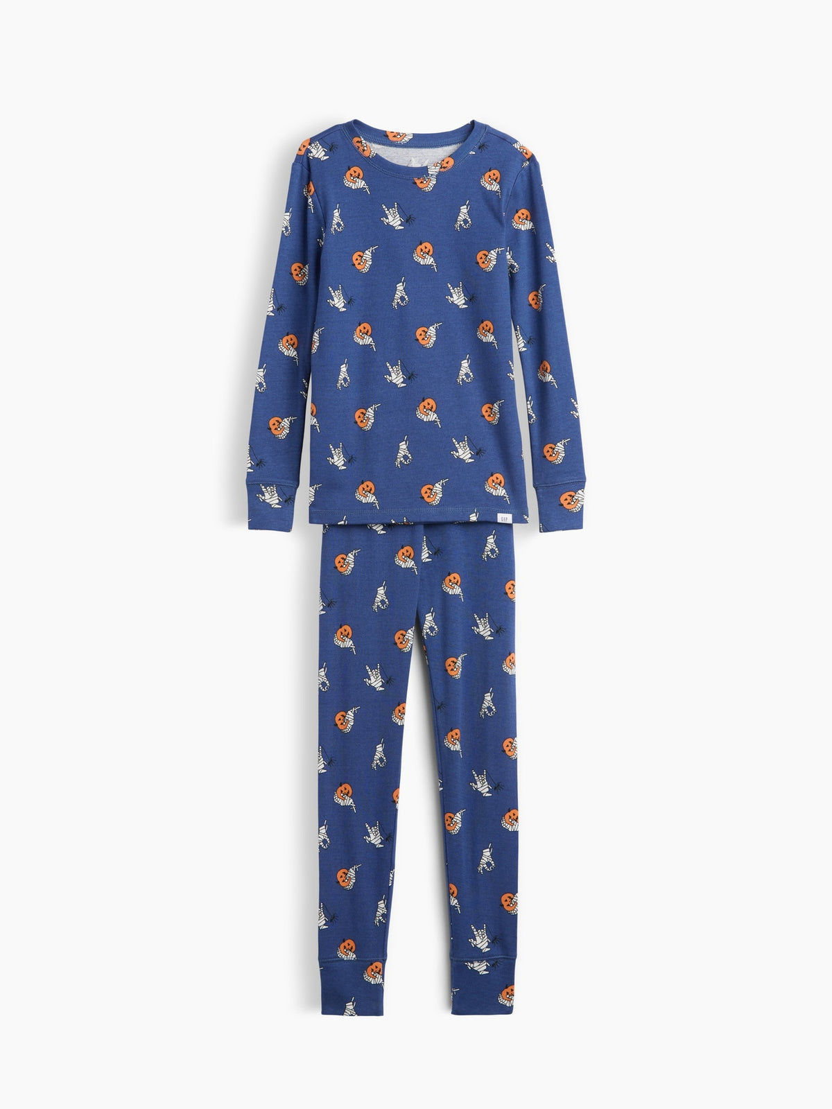 Mavi Organik Brushed Pamuk Pijama Takımı