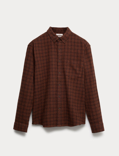 Pure Cotton Kareli Flanel Gömlek