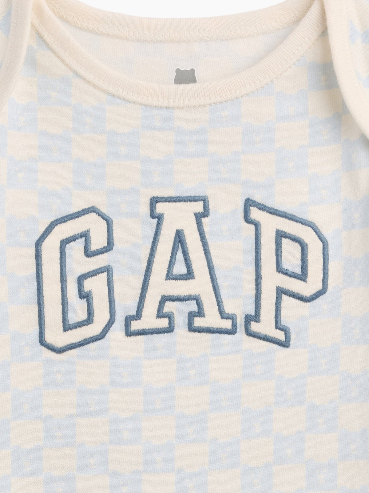 Açık Mavi Organik Pamuk Gap Logo Bodysuit