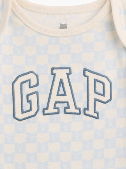 Açık Mavi Organik Pamuk Gap Logo Bodysuit