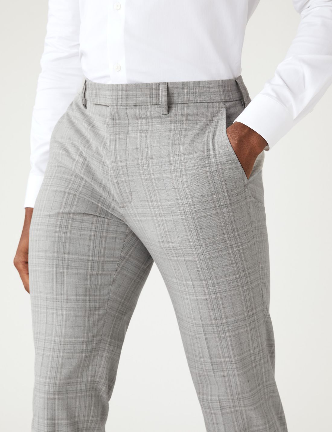 Tailored Fit Ekose Desenli Pantolon