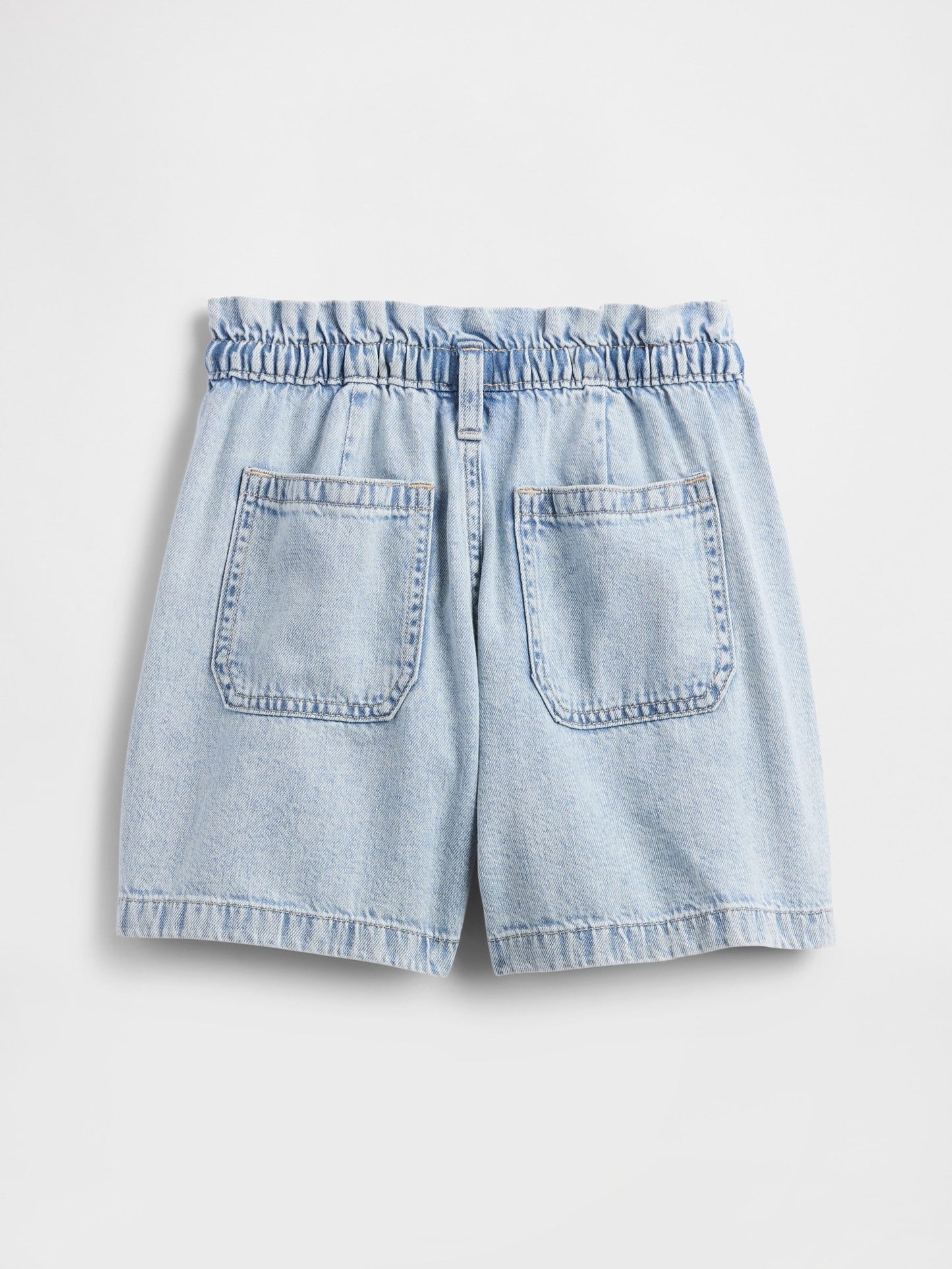Açık Mavi High Rise Relaxed Pull-on Utility Şort