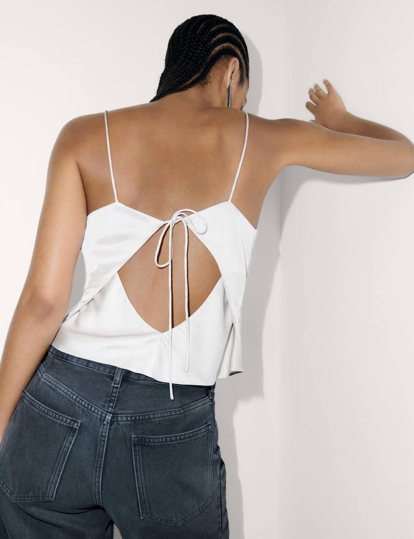 Regular Fit Saten Bluz