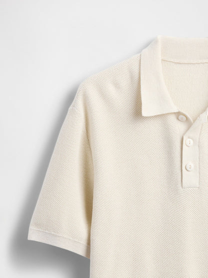 Krem Relaxed Sweatshirt Polo T-shirt