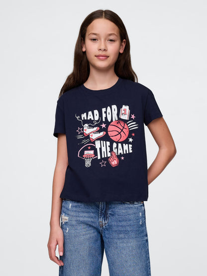 Lacivert Grafik T-shirt