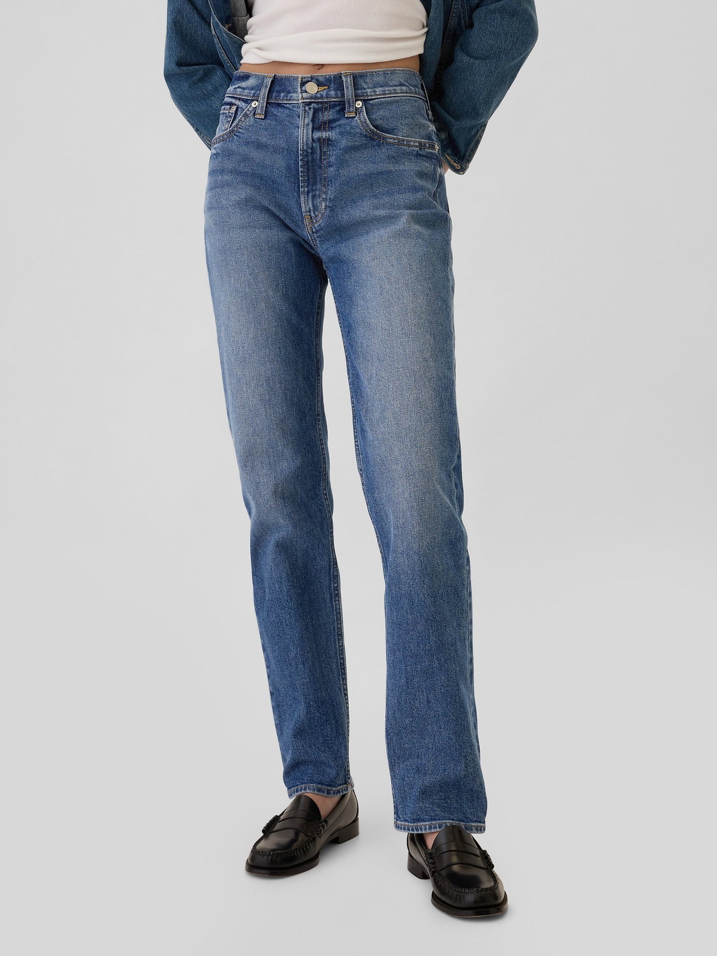 Koyu Mavi 90's Straight Jean Pantolon