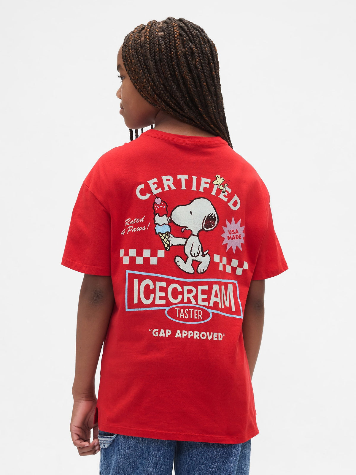 Kırmızı Grafik Baskılı Tunik T-shirt