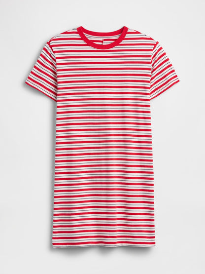 Kırmızı Relaxed T-shirt Mini Elbise