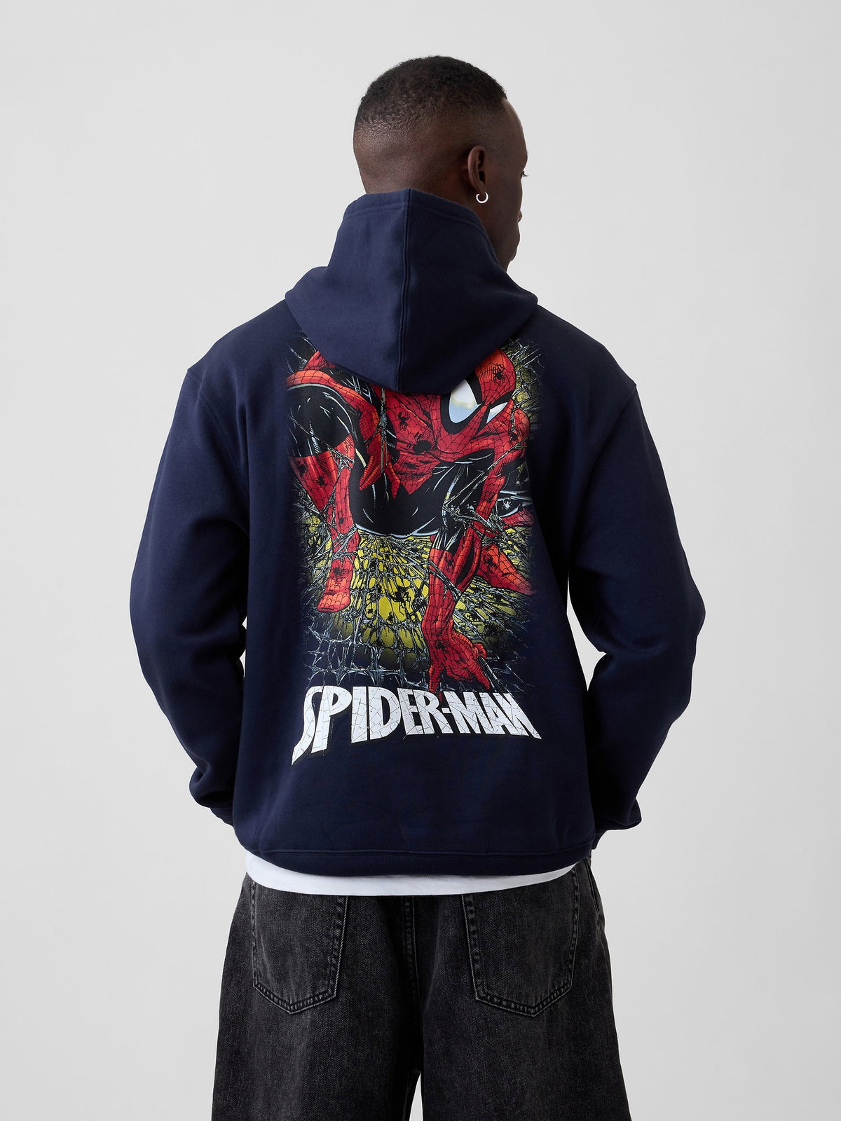Lacivert Marvel Spider-man Relaxed Gap Logo Sweatshirt