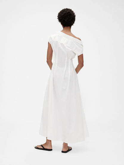 Beyaz Gapstudio Poplin Maxi Elbise