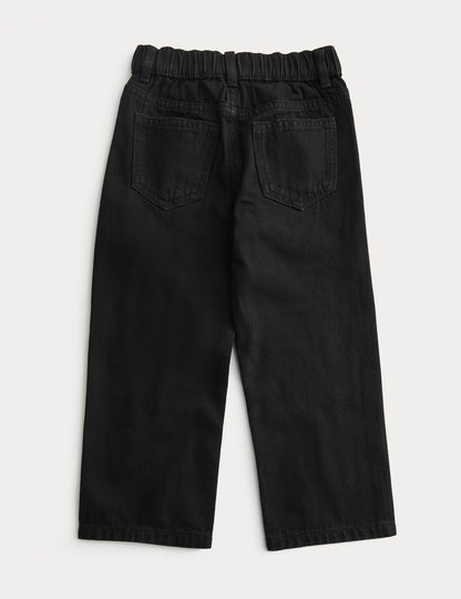 Pamuklu Denim Fiyonk Taş Detaylı Jean (2-8 Yaş)