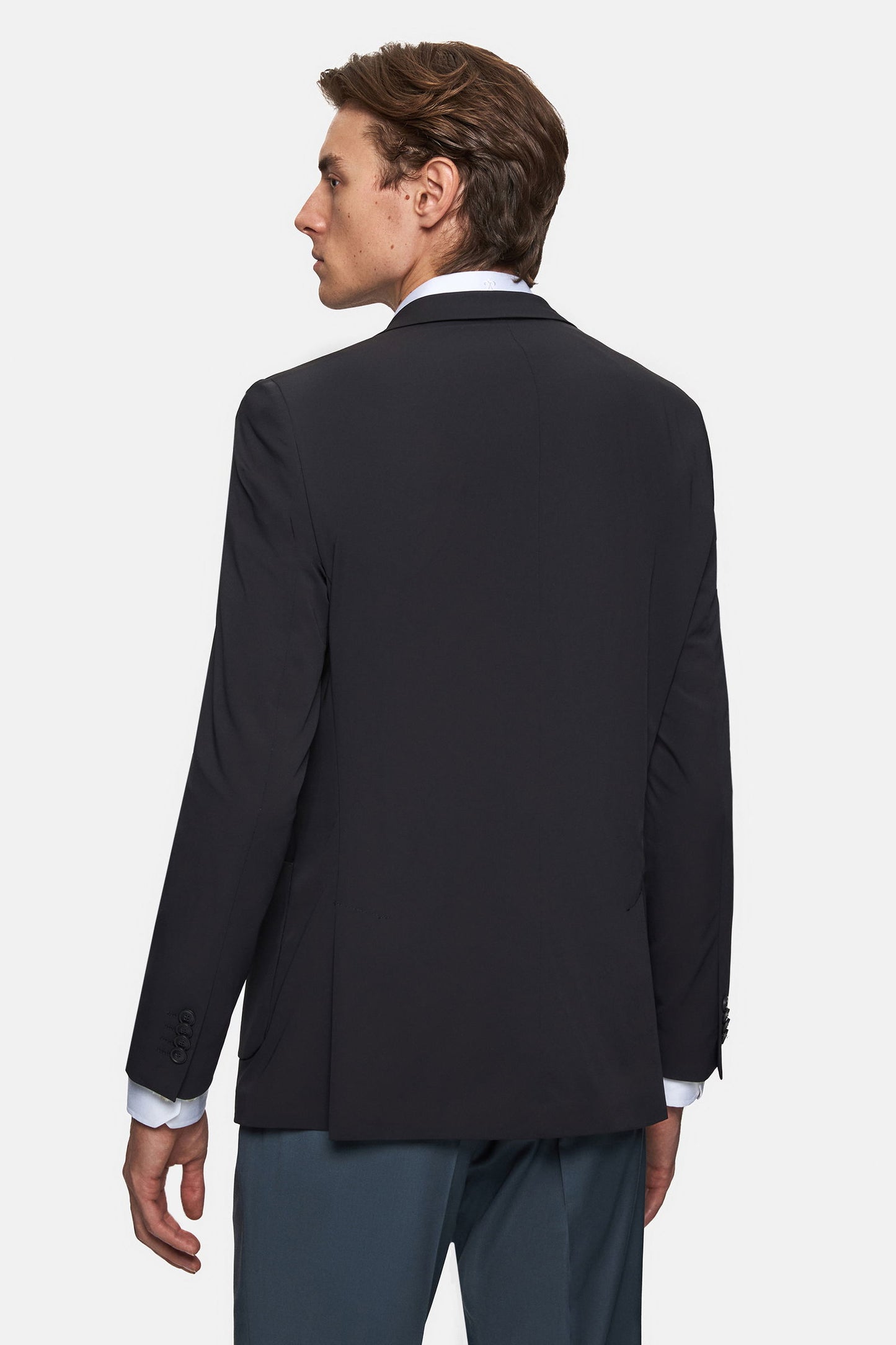 Tween Slim Fit Siyah Düz Kumaş Ceket