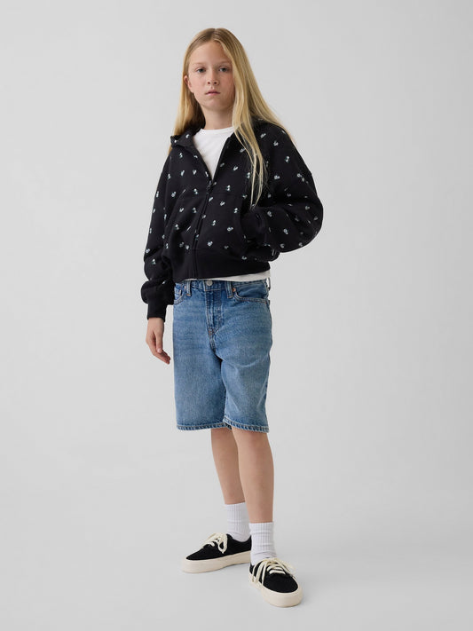 Siyah Vintagesoft Oversized Logo Fermuarlı Sweatshirt