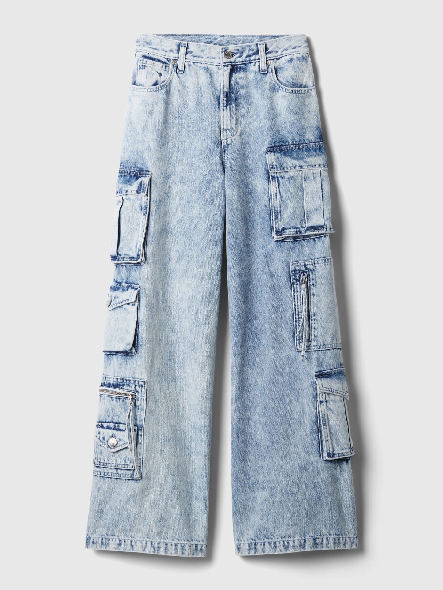 Mavi Mid Rise Kargo Baggy Jean Pantolon