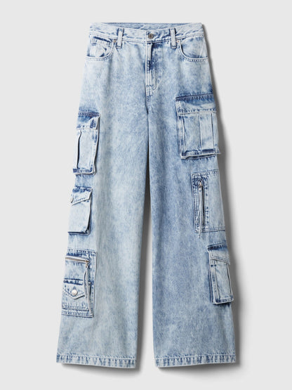 Mavi Mid Rise Kargo Baggy Jean Pantolon