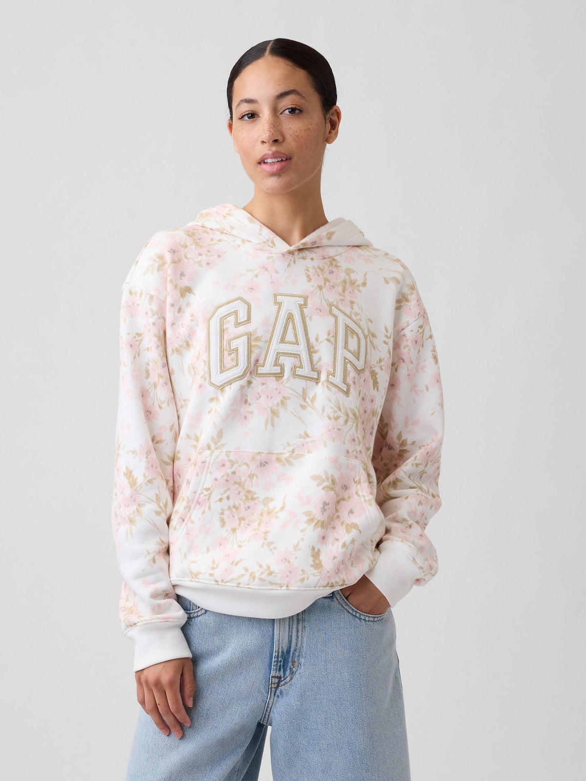 Beyaz Relaxed Gap Logo Sweatshirt