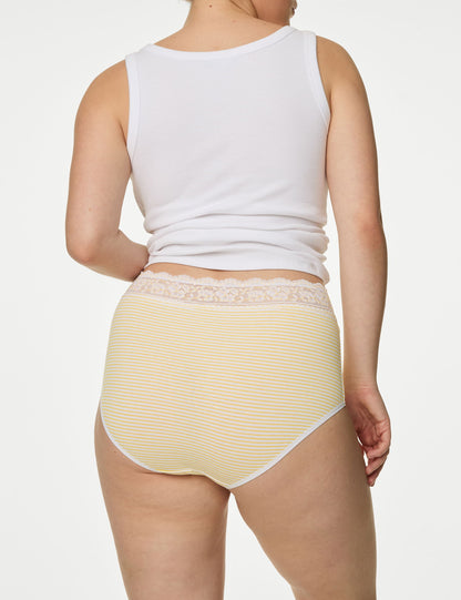 5'li Dantel Detaylı Full Brief Külot Seti