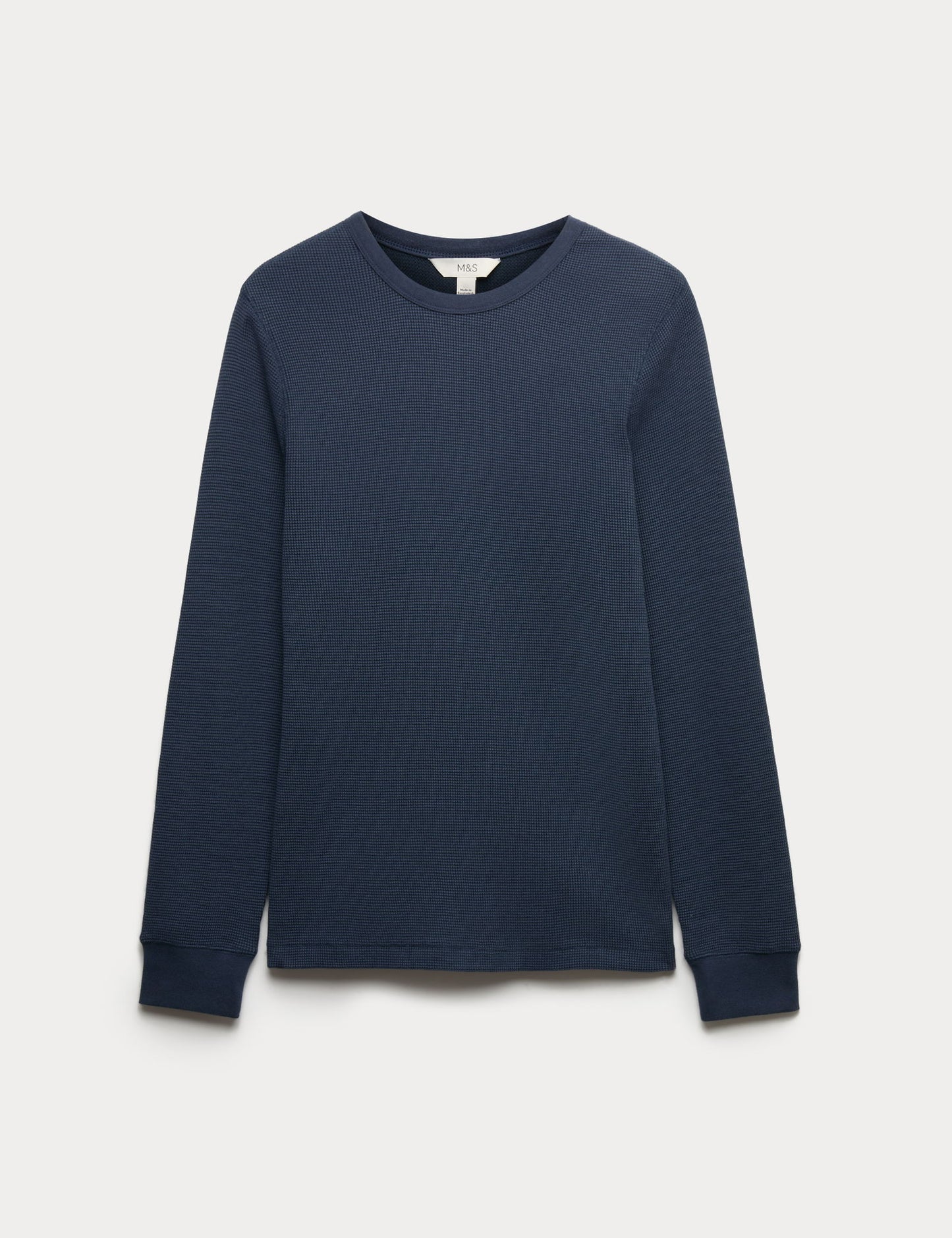 Pamuklu Waffle Dokulu Sweatshirt