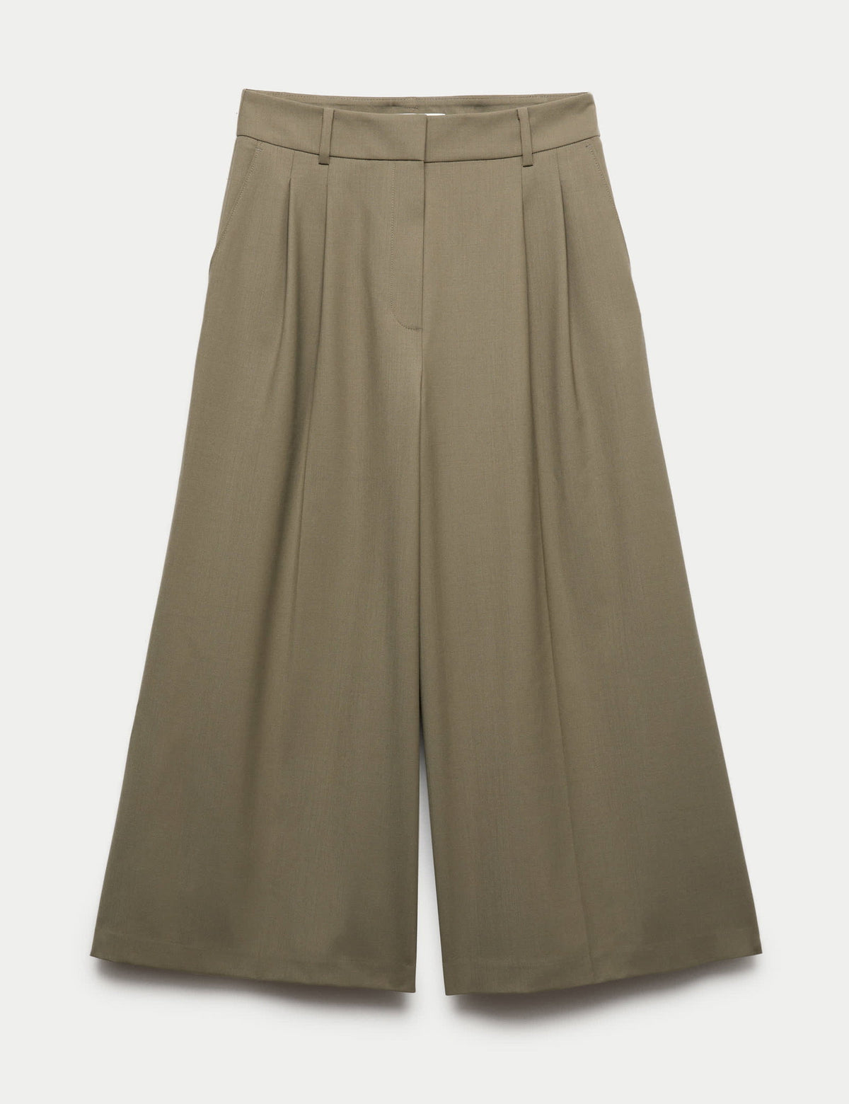 Yüksek Bel Wide Leg Culotte Pantolon
