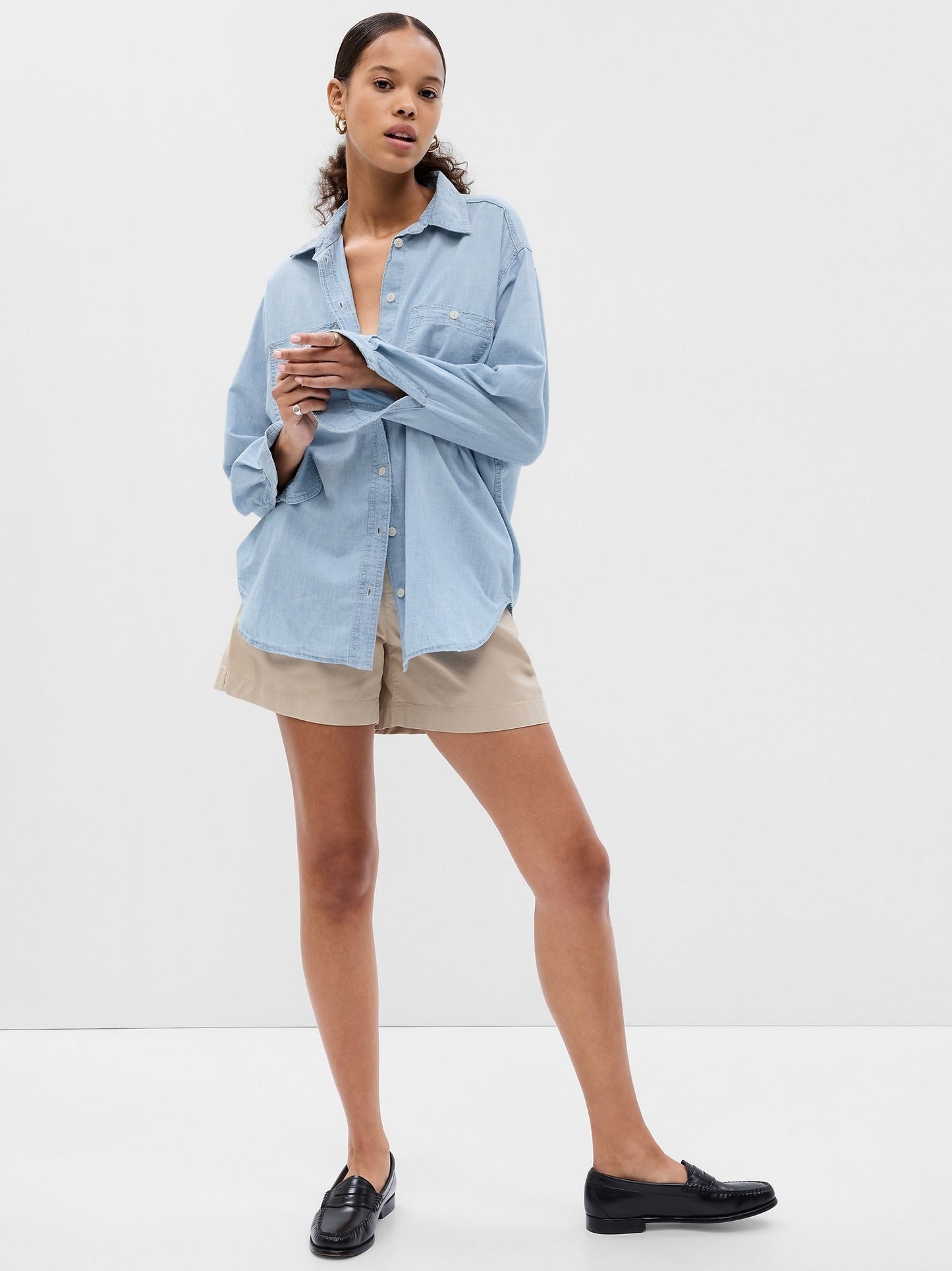 Açık Mavi Chambray Denim Big Washwell™ Gömlek