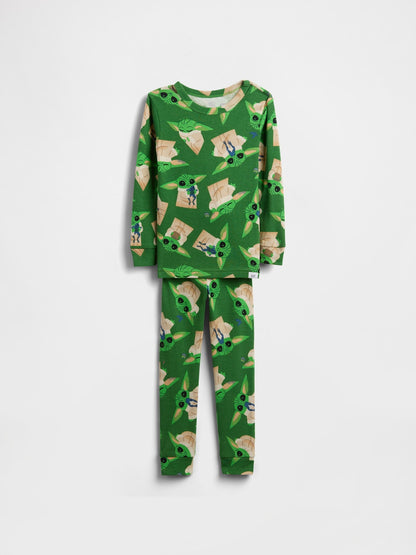Yeşil Star Wars Organik Brushed Pamuk Pijama Takımı