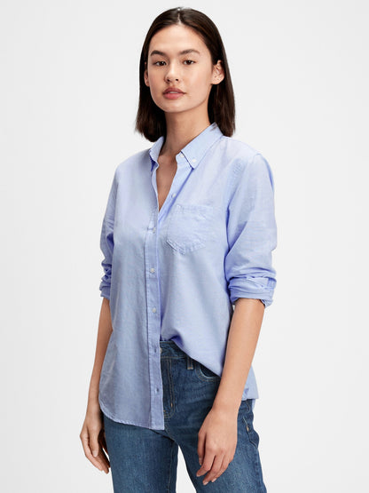 Pembe Oxford Boyfriend Gömlek