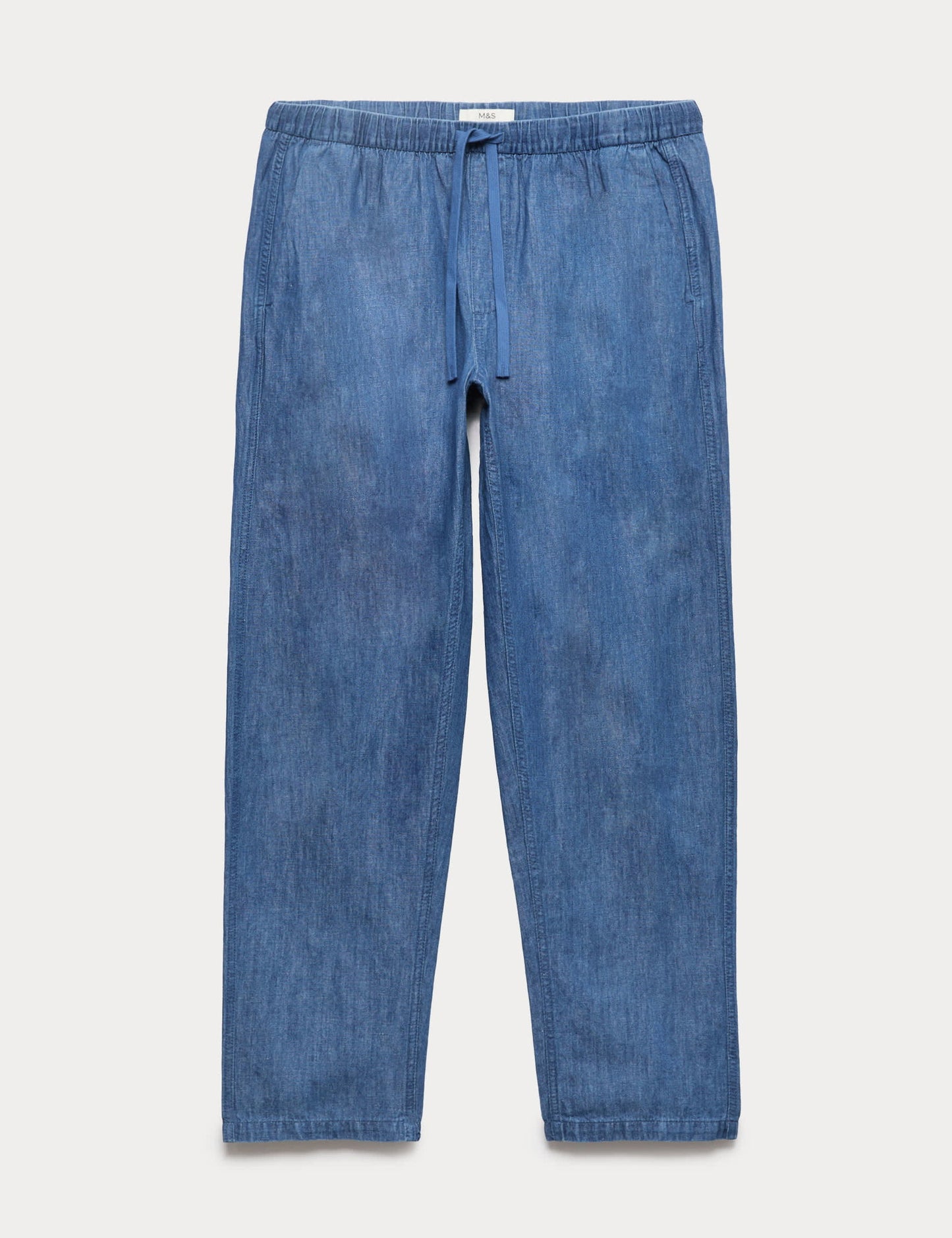 Loose Fit Keten Karışımlı Pantolon