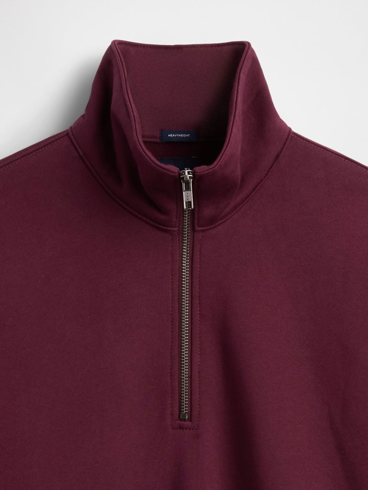 Bordo Heavyweight Oversized Yarım Fermuarlı Pullover