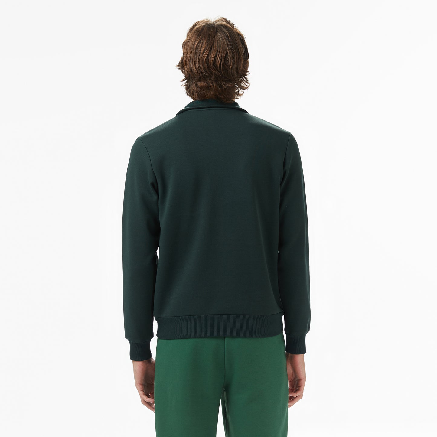 Lacoste Erkek Classic Fit Yarım Fermuarlı Yeşil Sweatshirt