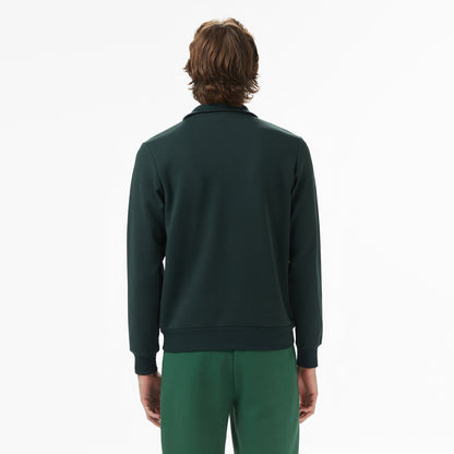 Lacoste Erkek Classic Fit Yarım Fermuarlı Yeşil Sweatshirt