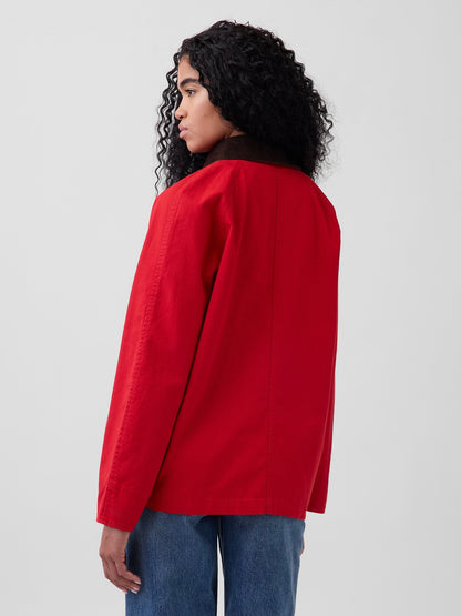 Kırmızı Oversized Chore Ceket
