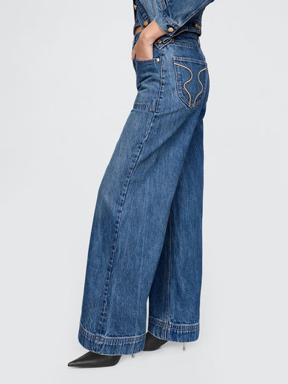 Mavi Gap × Cult Gaia High Rise Stride Chain Jean Pantolon
